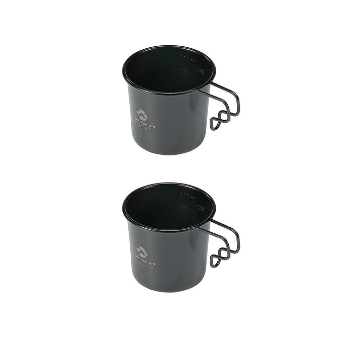 BKS-190-2P 2-Piece 304 Stainless Steel Camping Mug, 7oz (210ml), Black