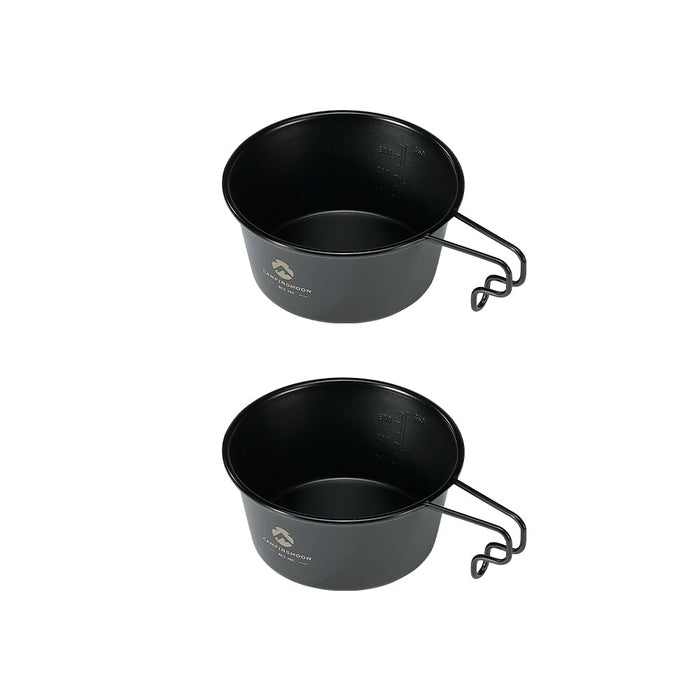 BKS-360-2P 2-Piece Stainless Steel Deep Sierra Cup, 15oz (450ml), Black