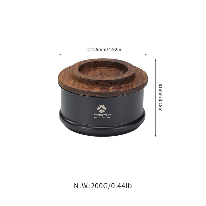 BKS362-MG Mini Steamer φ4.7-Inch for Sierra Cup, 304 Stainless Steel with Wood Lid, Black