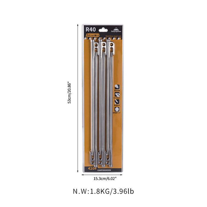 R-40-6P 15.7-Inch Martensitic Steel Tent Stakes, 6-Pack,