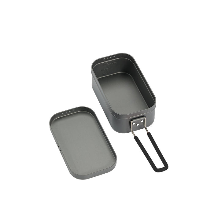 H-1609 Extra Thick Mess Tin, 1 Cup, No Deburring, Overflow Groove, Draining hole