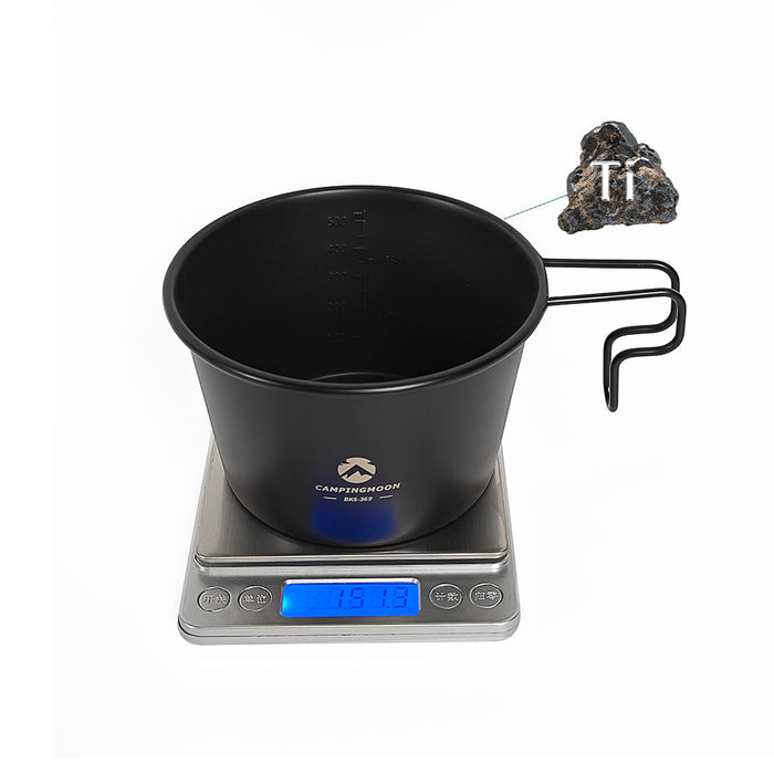 BKS369 Deep Sierra Cup 600ml, Stainless Steel, Black for Outdoor Camping