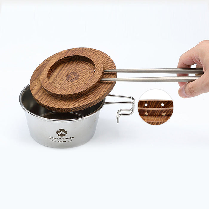 BKS362-MG Mini Steamer φ4.7-Inch for Sierra Cup, 304 Stainless Steel with Wood Lid, Black