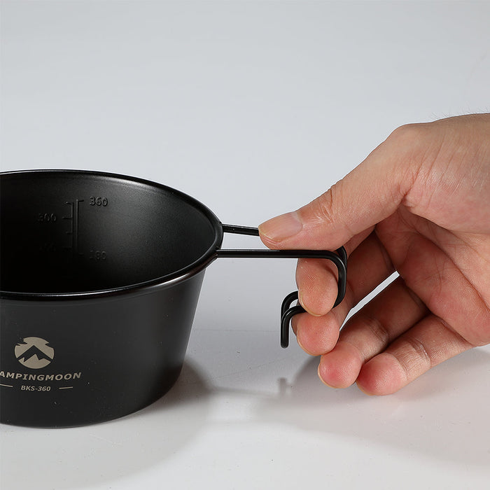 BKS-360-2P 2-Piece Stainless Steel Deep Sierra Cup, 15oz (450ml), Black