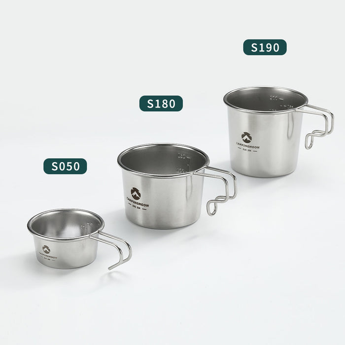 S-050-2P Stainless Steel Mini Shera Cup, 2.3 fl oz (60 ml), 2-Piece