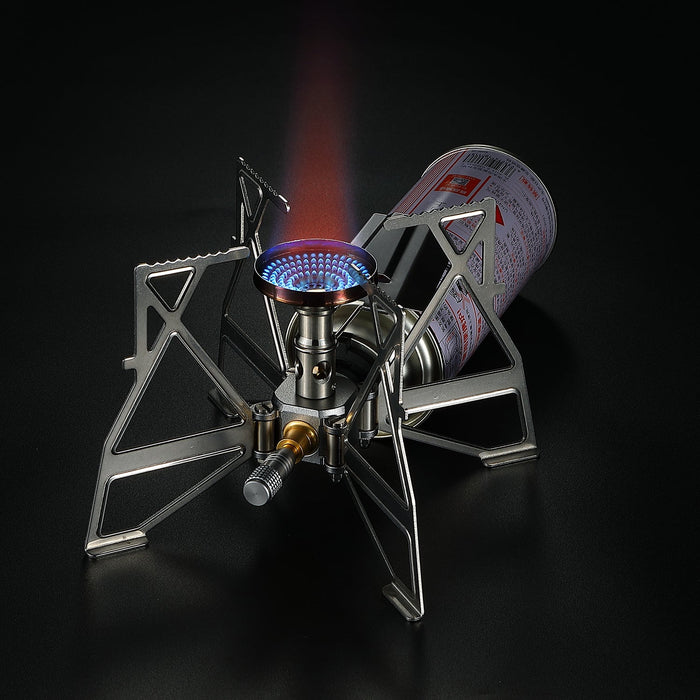 XD-3-NE Butane Camping Stove, Lightweight, Foldable, Pressure Stabilizer, Stainless Steel