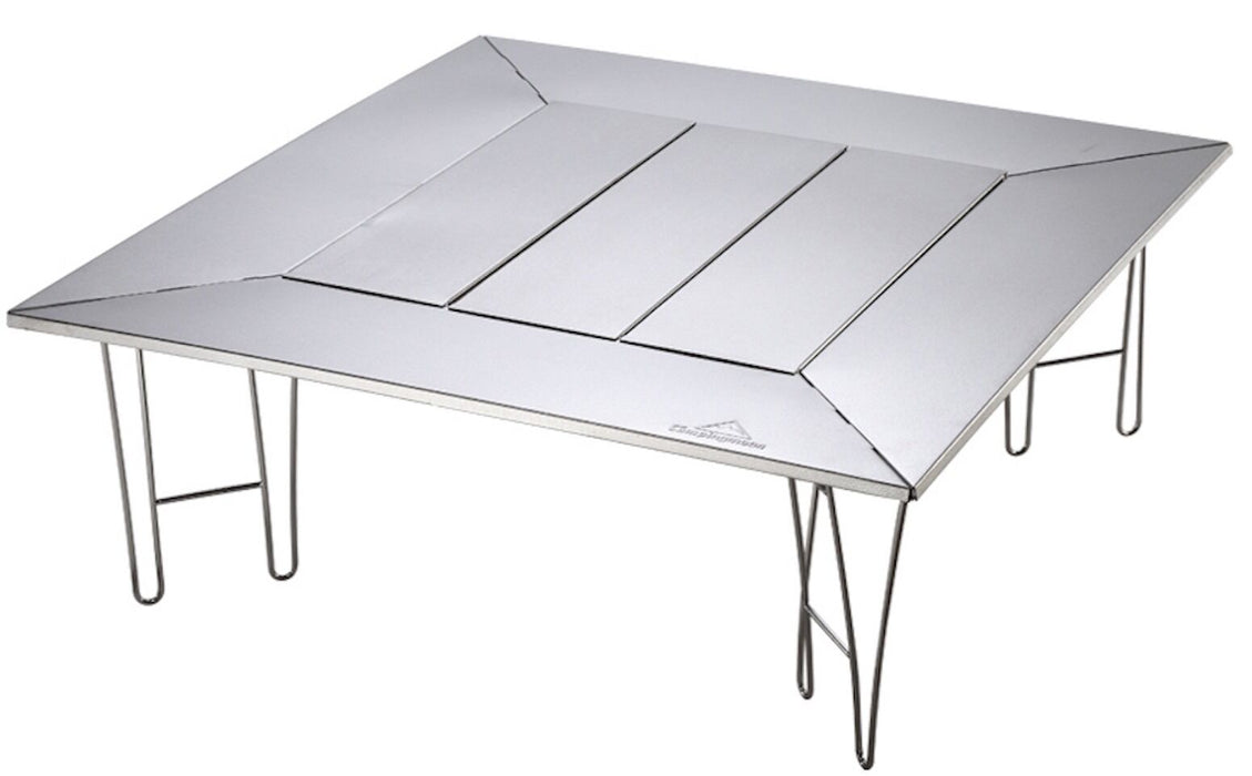 T-503 Camping Grill Table with Canvas Carrying Bag Medium Silver
