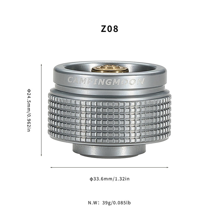 Z08 Camp Gas Cooker Adapter - Converts CV Bayonet to MSF-1a
