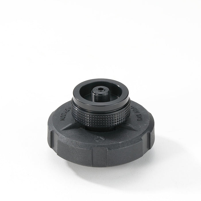 BKZ07 Camp Valve Cartridge Adapter for Easy-Click Bayonet Lock to EN417 Valve 7/16 Inch Screw Thread Connection Black