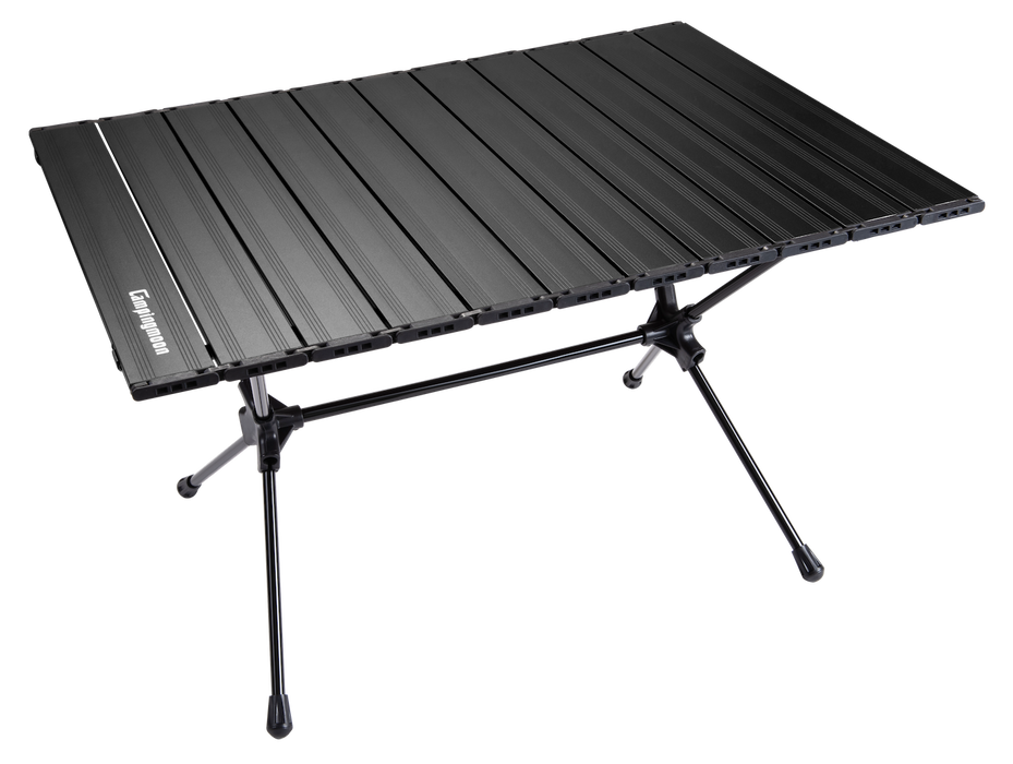 T-520-BK Roll UP Camping Table Lightweight Foldable Aluminum with Carrying Bag