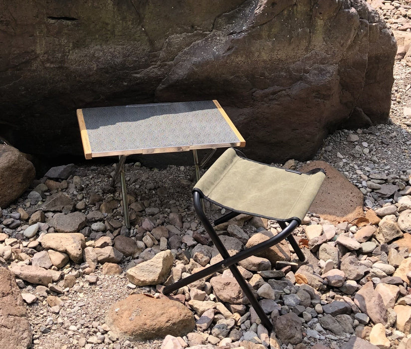 T-370 Heat-Resistant Stainless Steel Side Table for Camping Grills