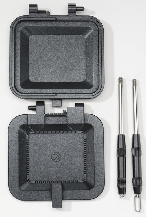 BKTT-1315 Sandwich Maker Hot Sand Single Burner Gas Fire Open Fire Compact Aluminum Black