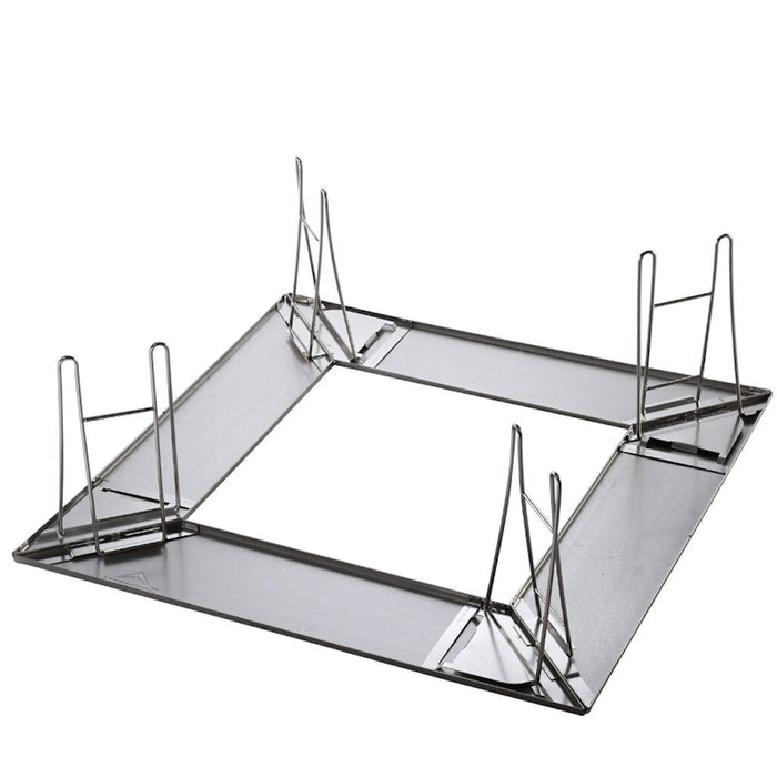 T-503 Camping Grill Table with Canvas Carrying Bag Medium Silver