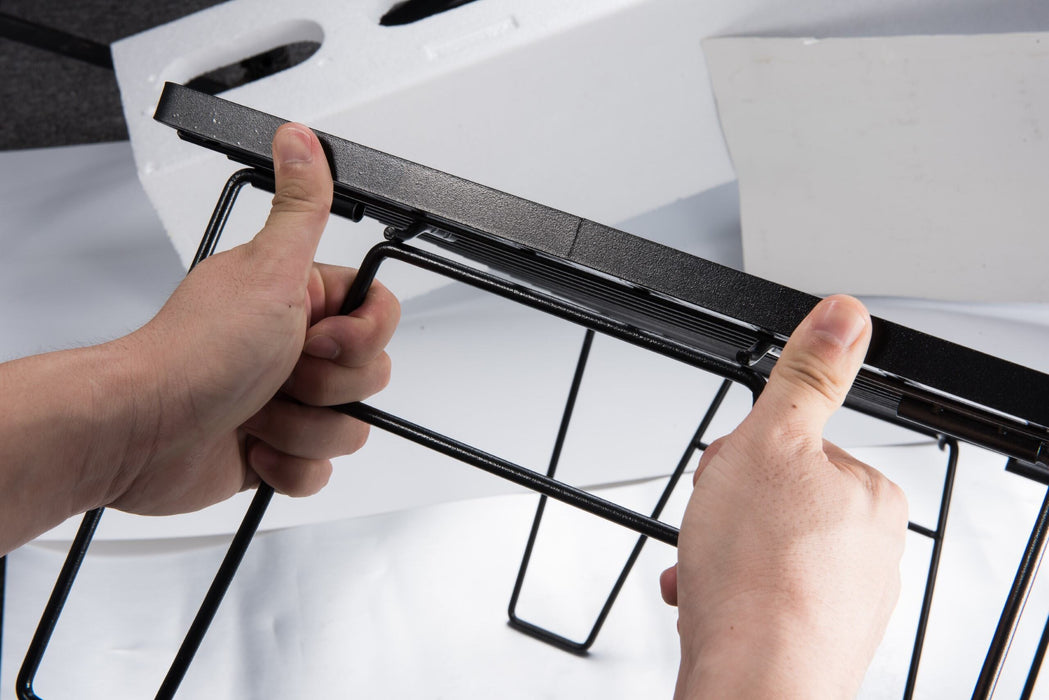 Foldable Multipurpose Stacking Storage Rack, Steel Plating Black T-230