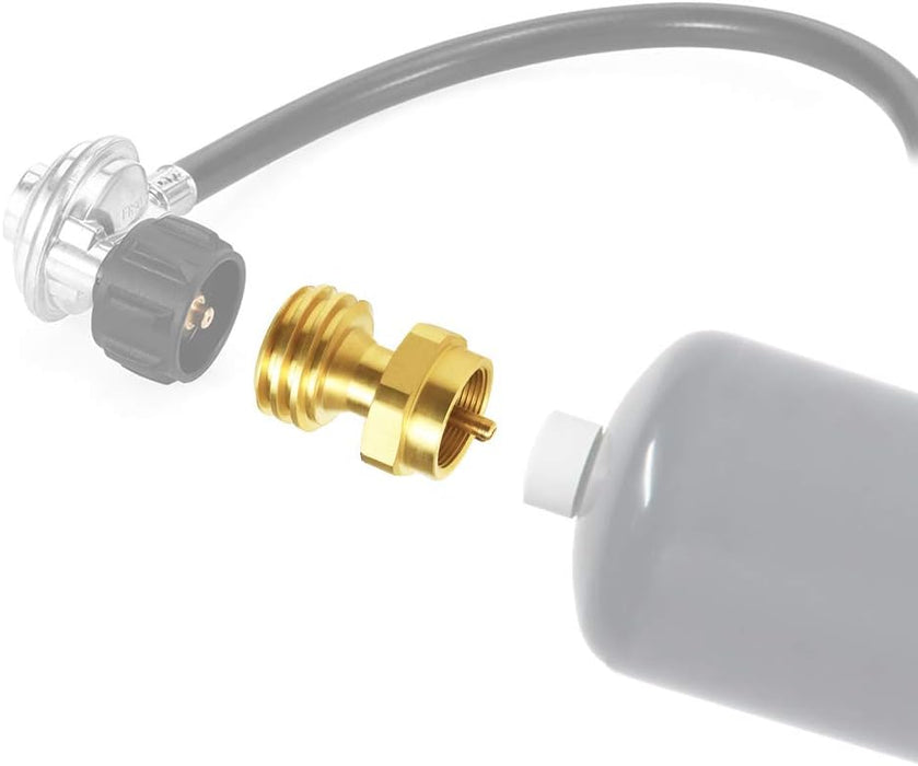 PZ-102 20lb to 1lb Propane Tank Converter, Solid Brass Steak Saver Adapter