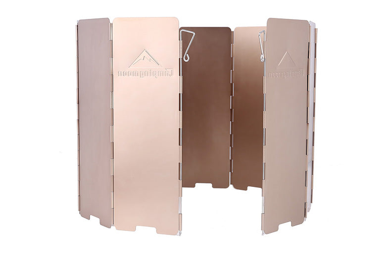 YD-10 10-Plate Foldable Camp Stove Windscreen with Storage Box