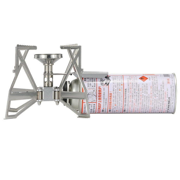 XD-3-NE Butane Camping Stove, Lightweight, Foldable, Pressure Stabilizer, Stainless Steel