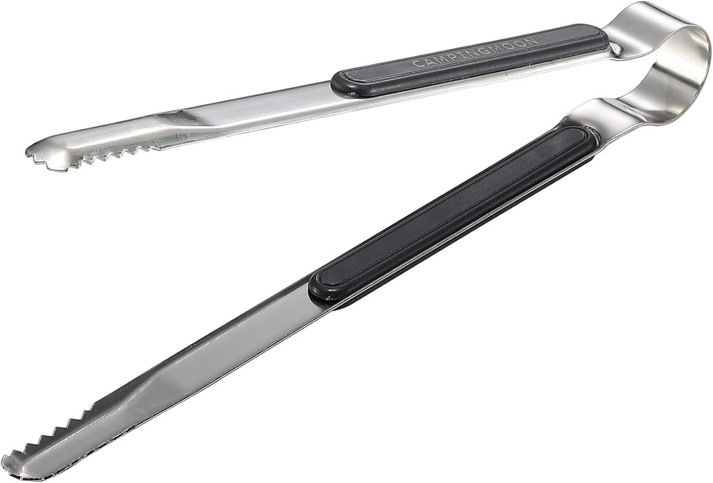 SJ10 Stainless Steel BBQ Tongs for Camping & Tabletop Grills