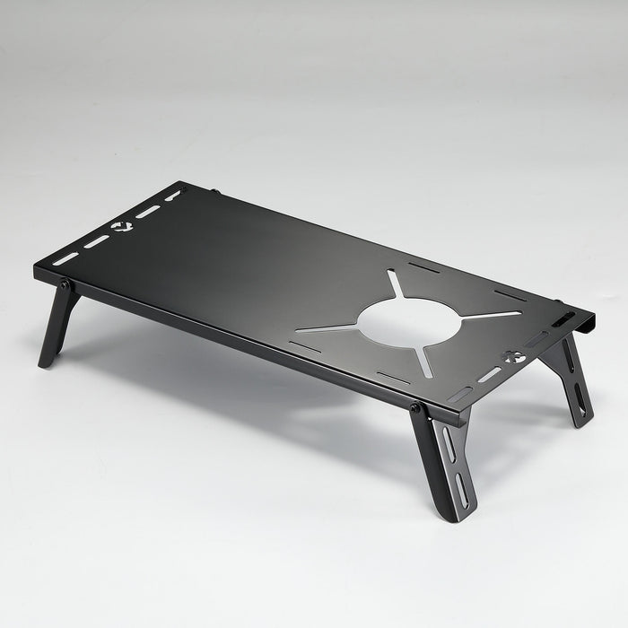 BKSK-310CP Solo Camping Table Small Tabletop Heat Shield Windshield Stainless Steel Lightweight Compact with Storage Bag for ST-310 Alcohol Stove