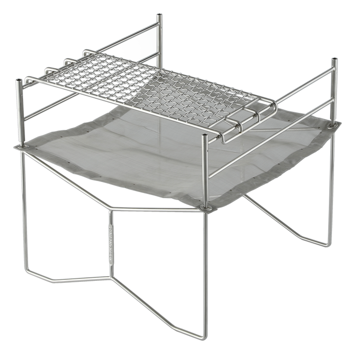 SOLO-201 Stainless Steel Bonfire Stand, B4 Type, with Canvas Case
