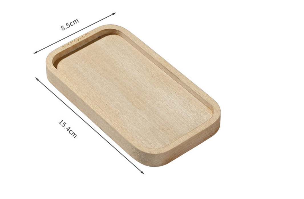 YM-1609 Wooden Cutting Board for Mess Tin - 6'' Pot Holder & Plate