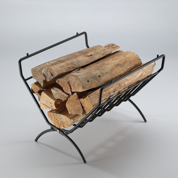 T-285 Small Decorative Steel Firewood Log Rack - Indoor & Outdoor