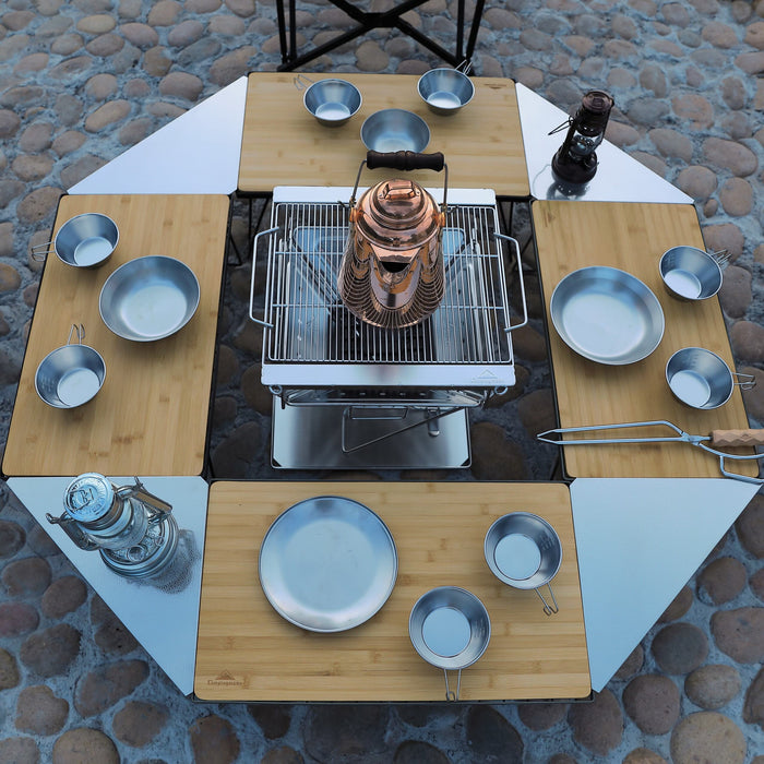 T-2301 Bamboo Top Plate for Camping Field Racks - 23" x 13.2"