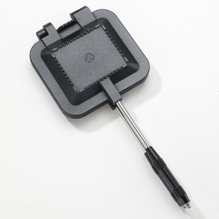 BKTT-1315 Sandwich Maker Hot Sand Single Burner Gas Fire Open Fire Compact Aluminum Black