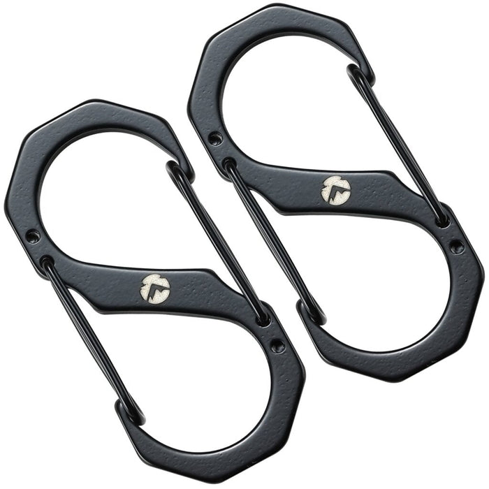 SS-7 2PCs Dual Locking Carabiner Clip - 2.8-inch Double Spring