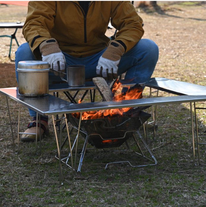 T-500 Camping Grill Table with Canvas Carrying Bag (Center Space Type (T-500))