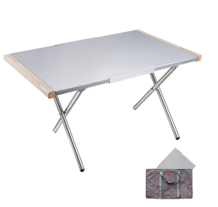 T-370 Heat-Resistant Stainless Steel Side Table for Camping Grills