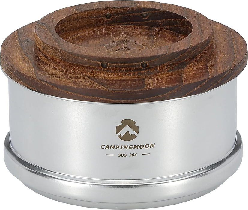 S362-MG Mini Steamer for Sierra Cup - Stainless Steel with Wood Lid