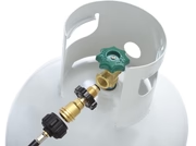 PZ-102 20lb to 1lb Propane Tank Converter, Solid Brass Steak Saver Adapter
