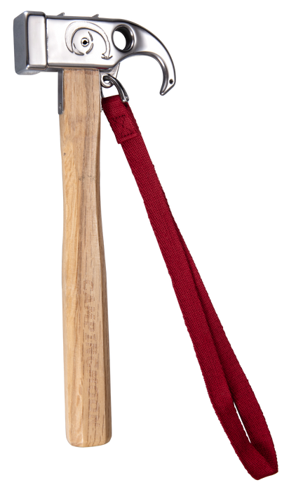 C6 Camping Hammer: Stainless Steel Head, Wood Grip, Tent & Tarp Stake Remover