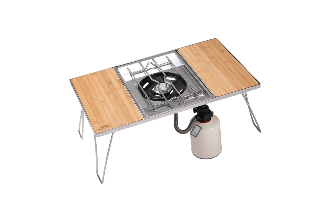 CK-1 Camping IGT Grill Table Foldable w/Storage Bag Stainless Steel