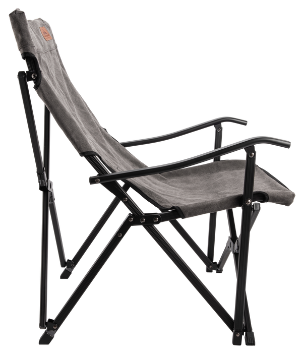 F-1003C-H Foldable Low Camping Chair - Cotton Canvas in Gray