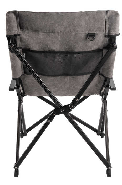 F-1003C-H Foldable Low Camping Chair - Cotton Canvas in Gray