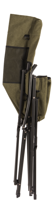 F-1001C-K Foldable Cotton Canvas Camping Chair for Campfire High Back Chair Khaki