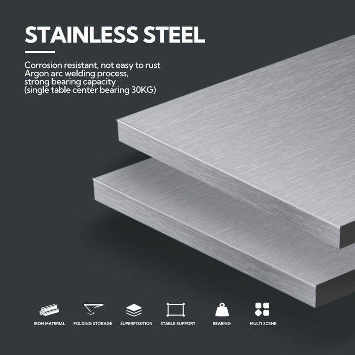 T-235A Camping Kitchen Picnic Table & Chair New Arrival Bbq Grill Stainless Steel Folding Table Storage Rack Table