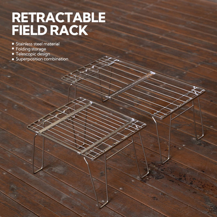 FD-22 Metal Camping Kitchen Picnic Table & Chair New Arrival Bbq Grill Stainless Steel Folding Table Storage Rack Table