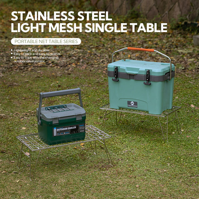 T-235A Camping Kitchen Picnic Table & Chair New Arrival Bbq Grill Stainless Steel Folding Table Storage Rack Table