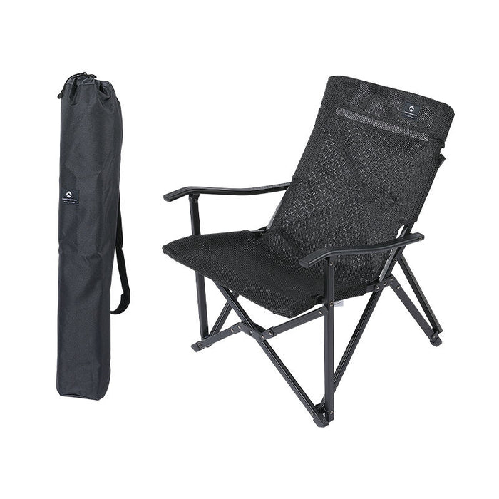 F-1003-WBK Portable Camping Foldable Picnic Breathable Chair Outdoor Durable Folding Metal Beach Fishing Chair Aluminum Alloy