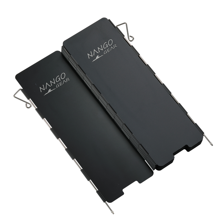 11351(YD-10) LONG-TYPE NANGOGEAR Aluminum Camp Stove Windscreen with Hard Case – Black, Lightweight & Portable for Outdoor Cooking