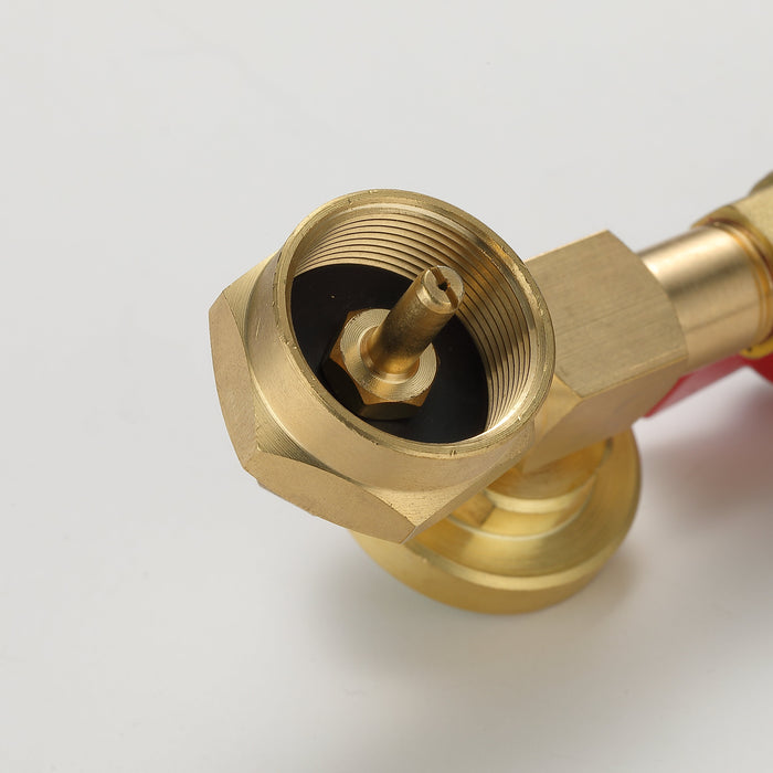 PZ-104 QCC1 Propane Refill Elbow Adapter, with Gauge & Valve, 1LB to 40LB tank