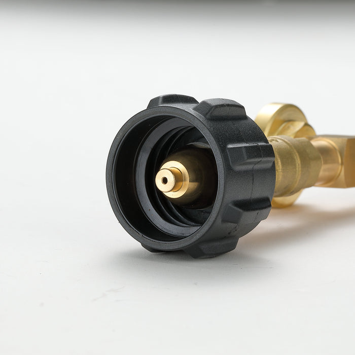 PZ-104 QCC1 Propane Refill Elbow Adapter, with Gauge & Valve, 1LB to 40LB tank