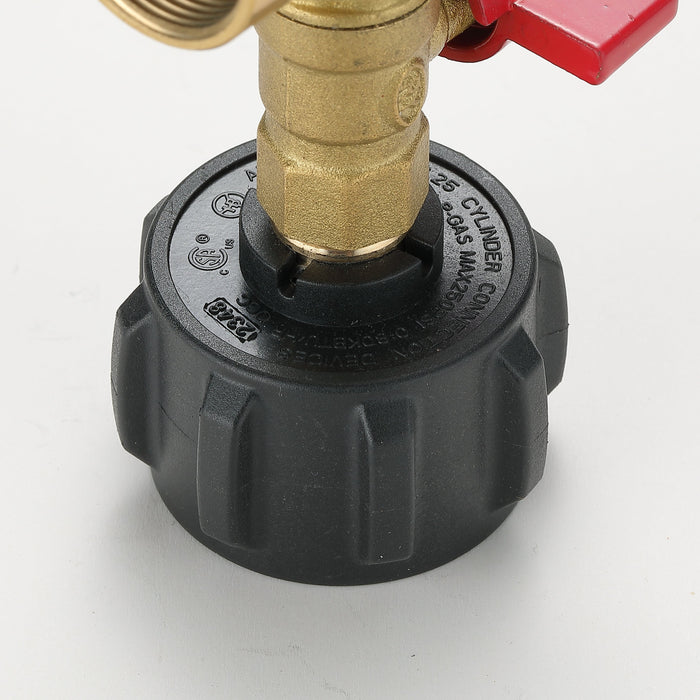 PZ-104 QCC1 Propane Refill Elbow Adapter, with Gauge & Valve, 1LB to 40LB tank