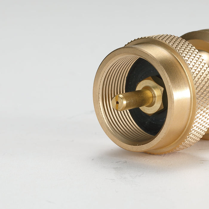 PZ-102 20lb to 1lb Propane Tank Converter, Solid Brass Steak Saver Adapter