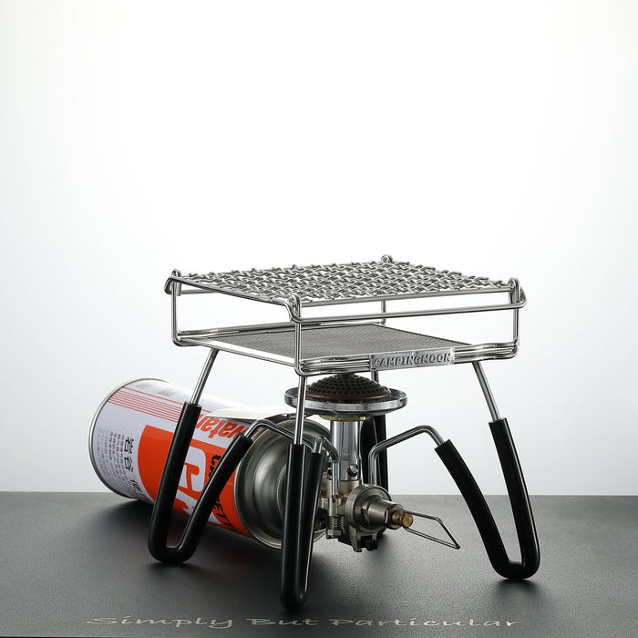 US-1312 Bread Toaster for Camping Stove Gas Fire 304 Stainless Steel Bread Toaster Small Size