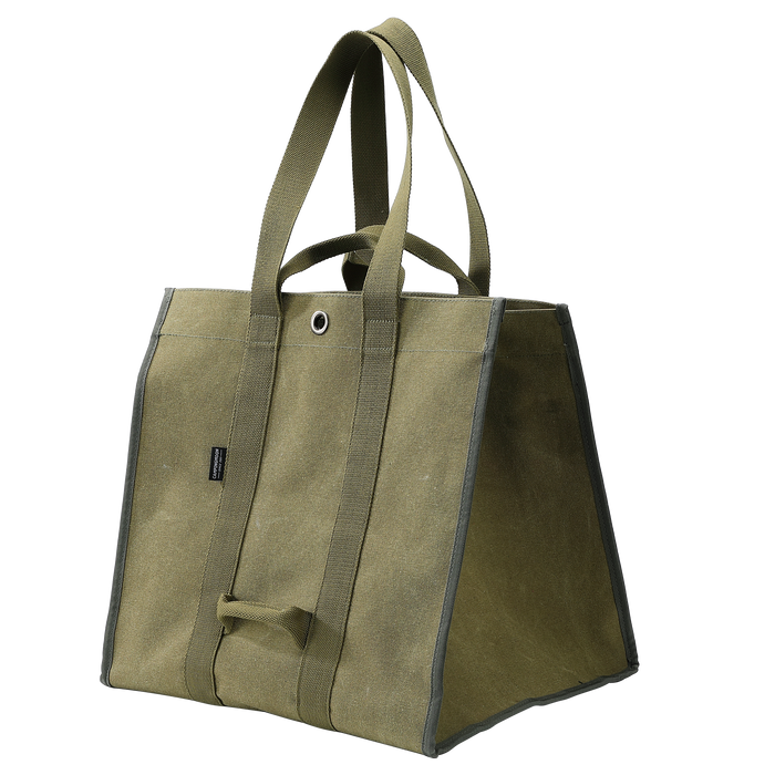 BC-400 Firewood Log Carrier Tote Fire Wood Canvas Khaki Durable Easy Carry