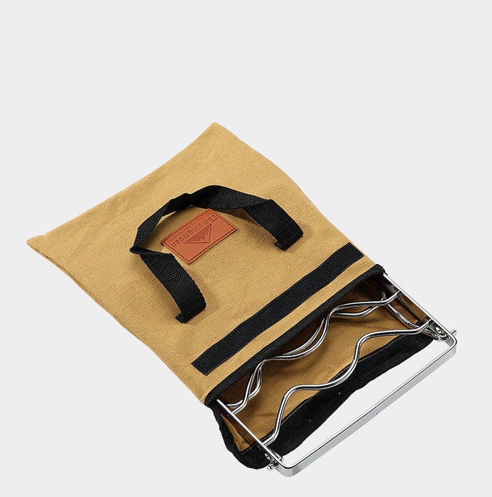 MS-1012 Folding Campfire Pot Stand - Two Height Adjustable Stainless Steel Trivet